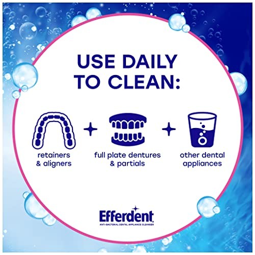 Efferdent Denture Cleaner Tablets - Clean Retainers, Aligners, Mouth Guards