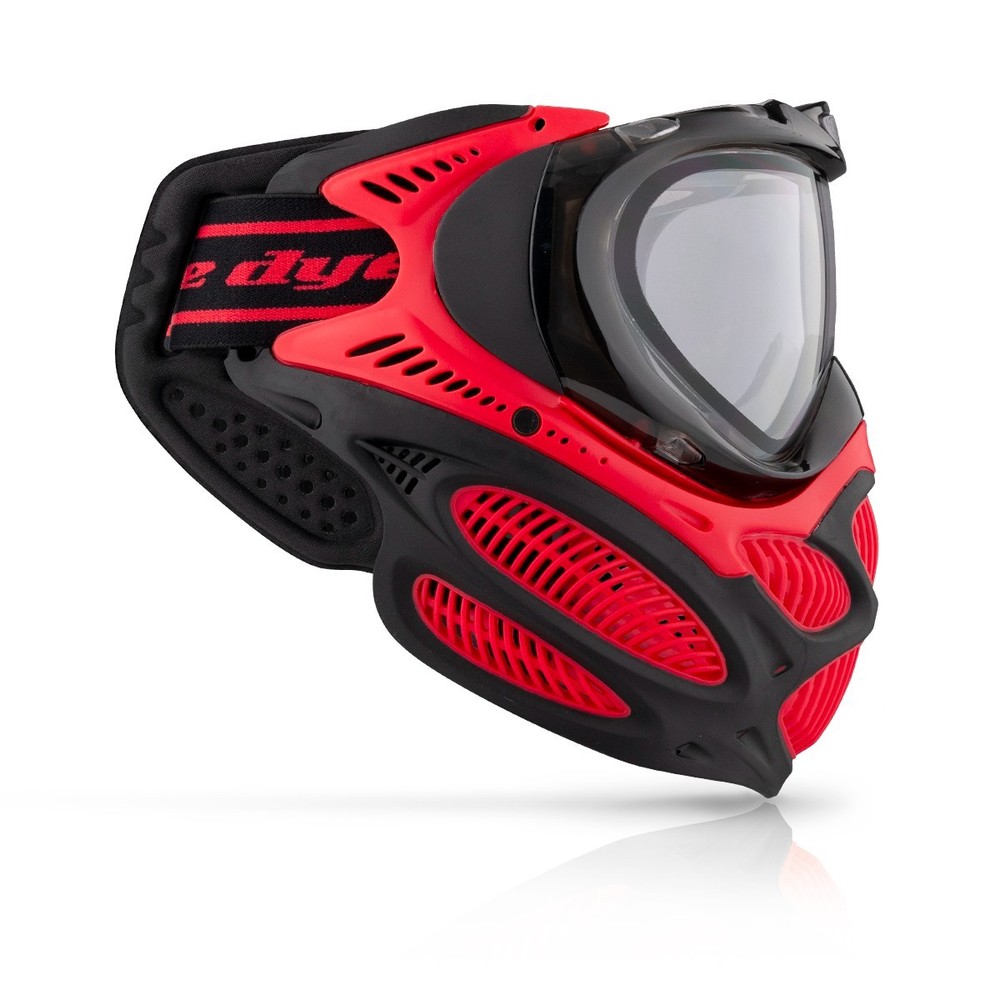 Dye Paintball i3 Pro Protective Padded Gear Goggle System Mask Fire Red