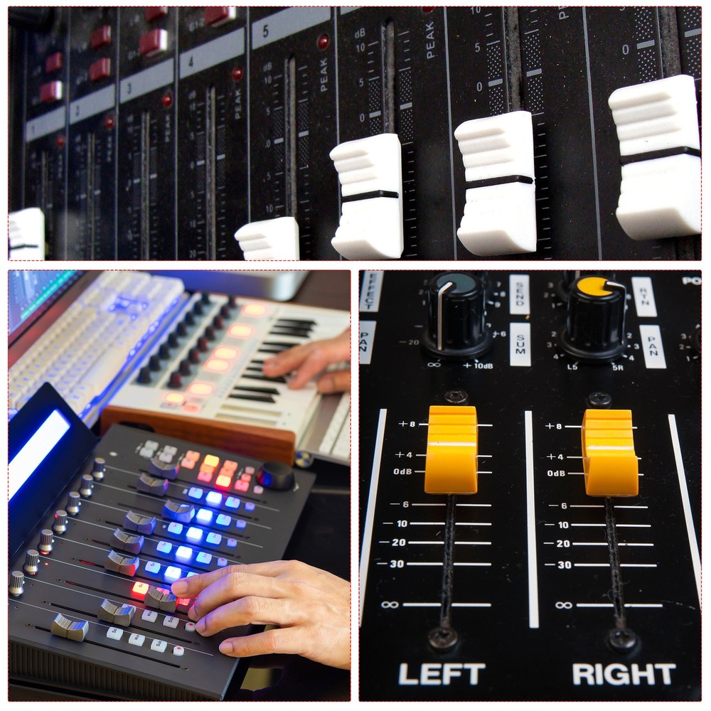 20PCS 24x11x10mm Fader Knobs Replacement Gray