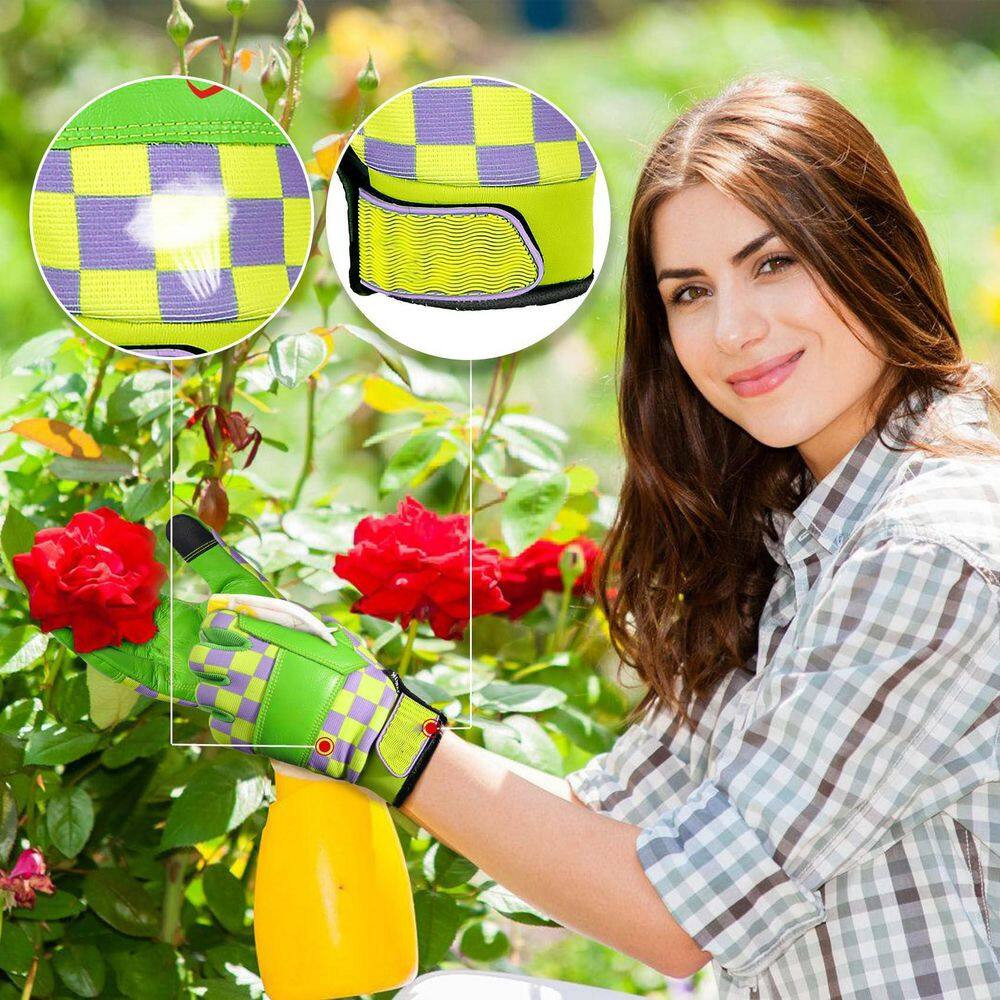 Microfiber Leather Gardening Gloves Thorn Proof Replacement for Weeding Digging