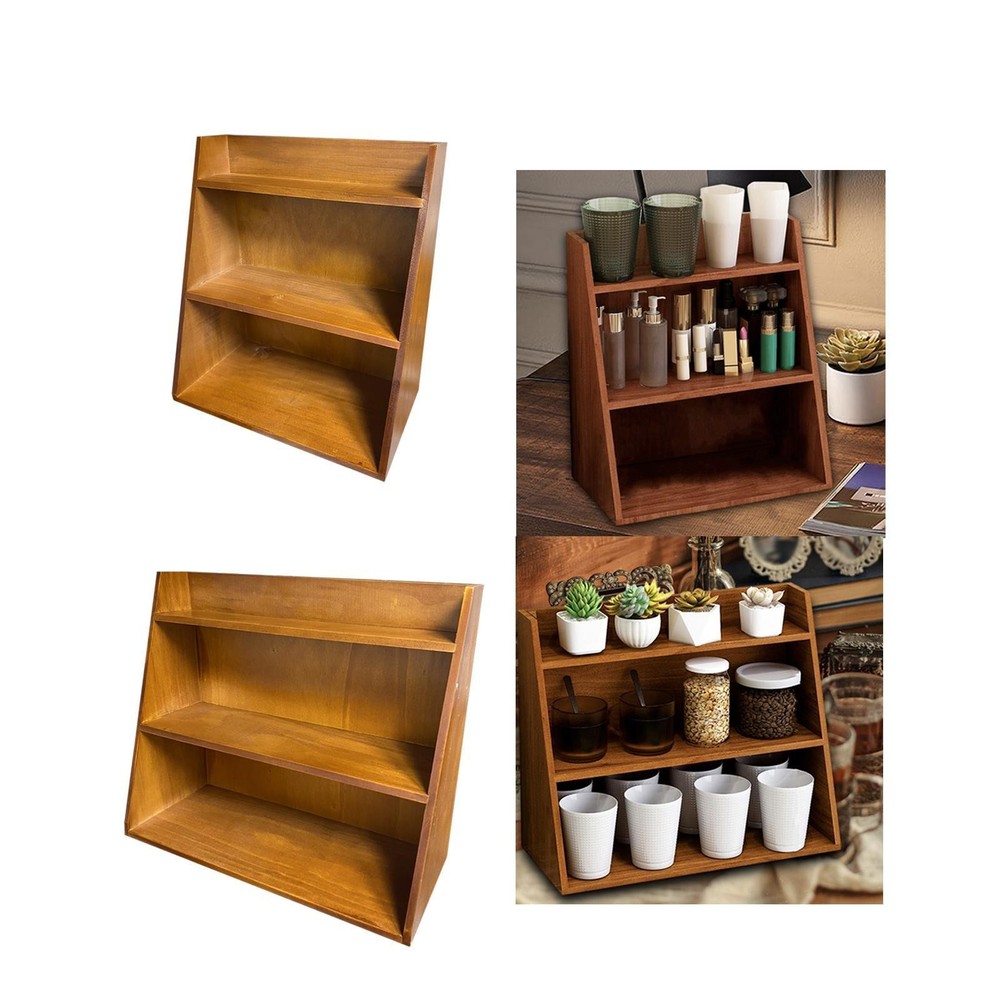 3 Tier Vintage Display Shelf Desk Organizer Storage Holder