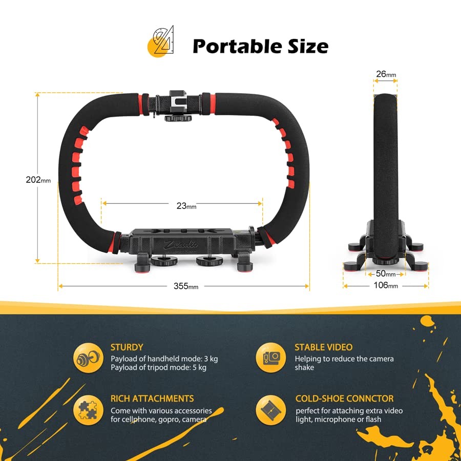 Smartphone Stabilizer, Handle Grip Handheld Video Rig, Compatibility with All...