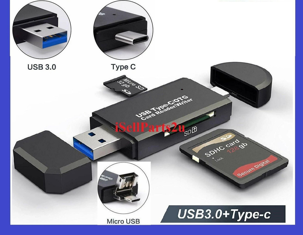 Card Reader USB 3.0 Type C Micro SD TF OTG Smart Memory Adapter Laptop Computer