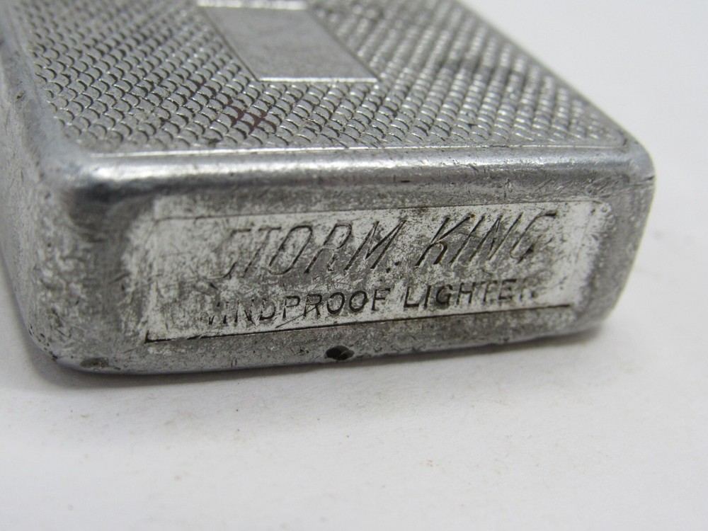 🔥 Storm King Aluminum Cigarette Lighter Vintage #A17-6