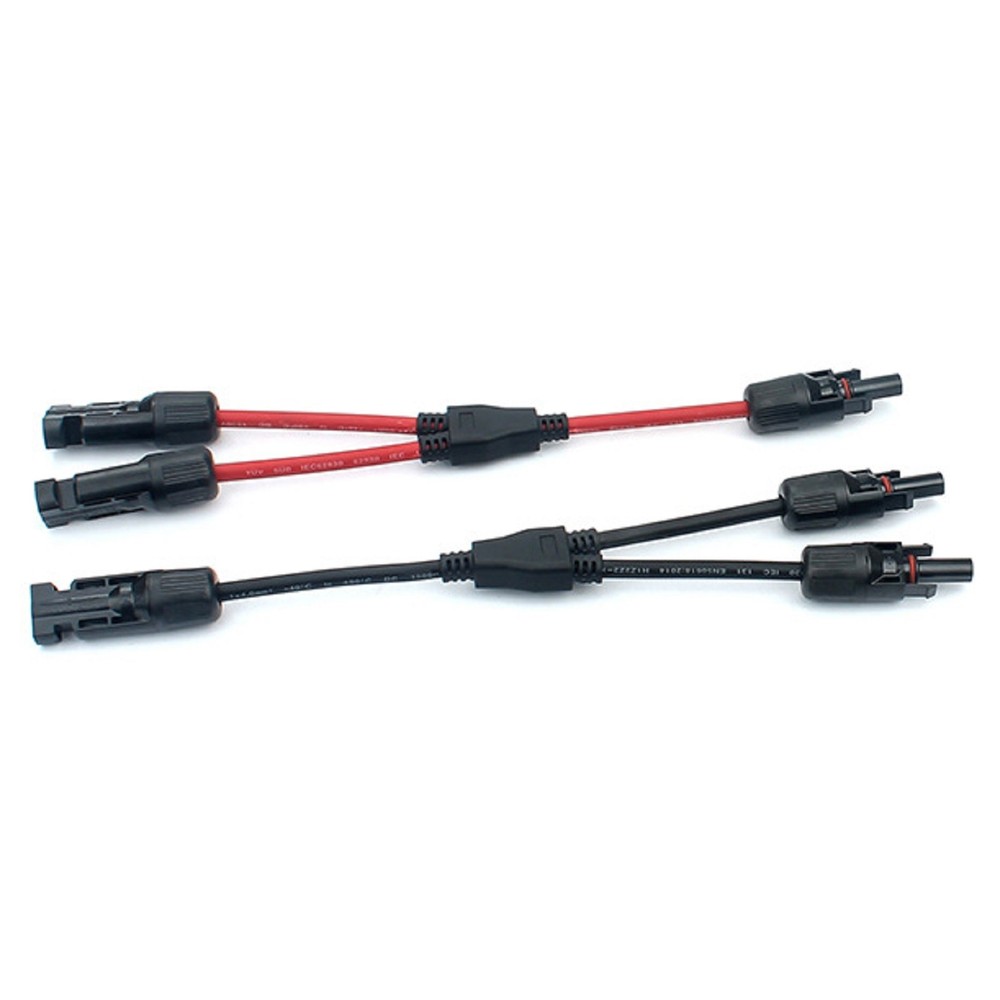 1 Pair Electrical Solar Connector Wire Durable For Photovoltaic Solar Panel