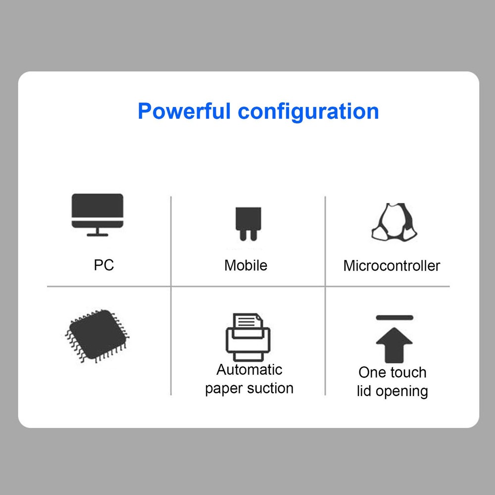 Micro Thermal Printer MCU Printing Module TTL RS232 USB BT EM5823H