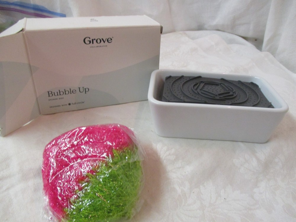 Grove Bubble Up Sponge Dish New NIB