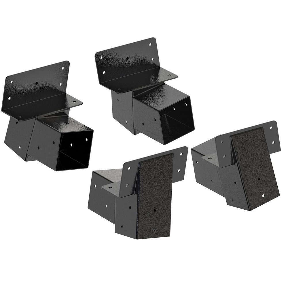 4Pack 4x4 Compound Angle Brackets Heavy Duty Deer Stand Bracket Hunting Blind
