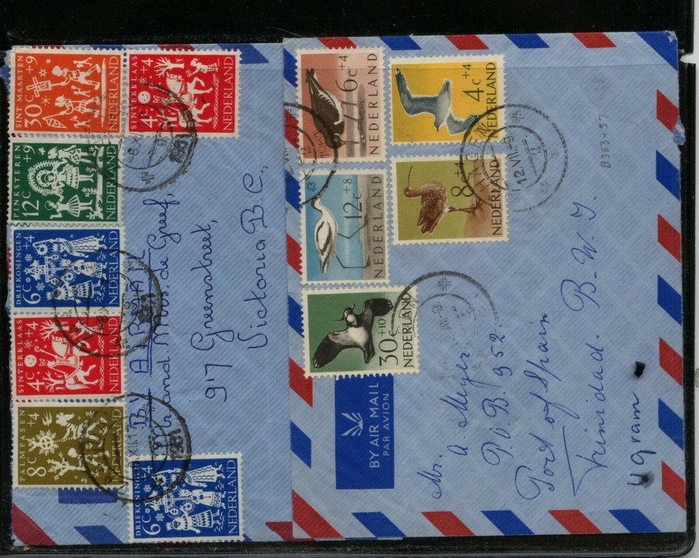 Netherlands  2  semi postal covers         MS0627