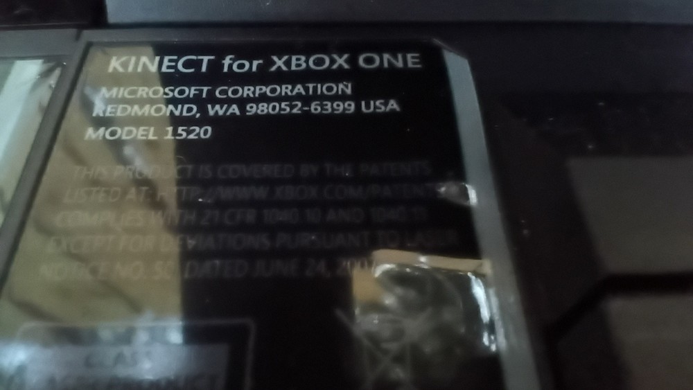 Microsoft Xbox One Kinect Wired Motion Sensor Black Model 1520