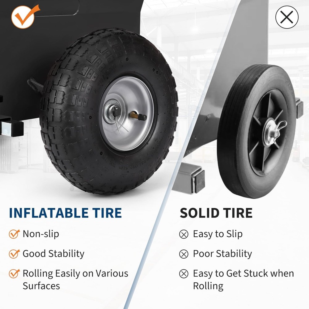 GRAVEE Panel Dolly 600 LBS Capacity with Adjustable Clamp Inflatable Tires