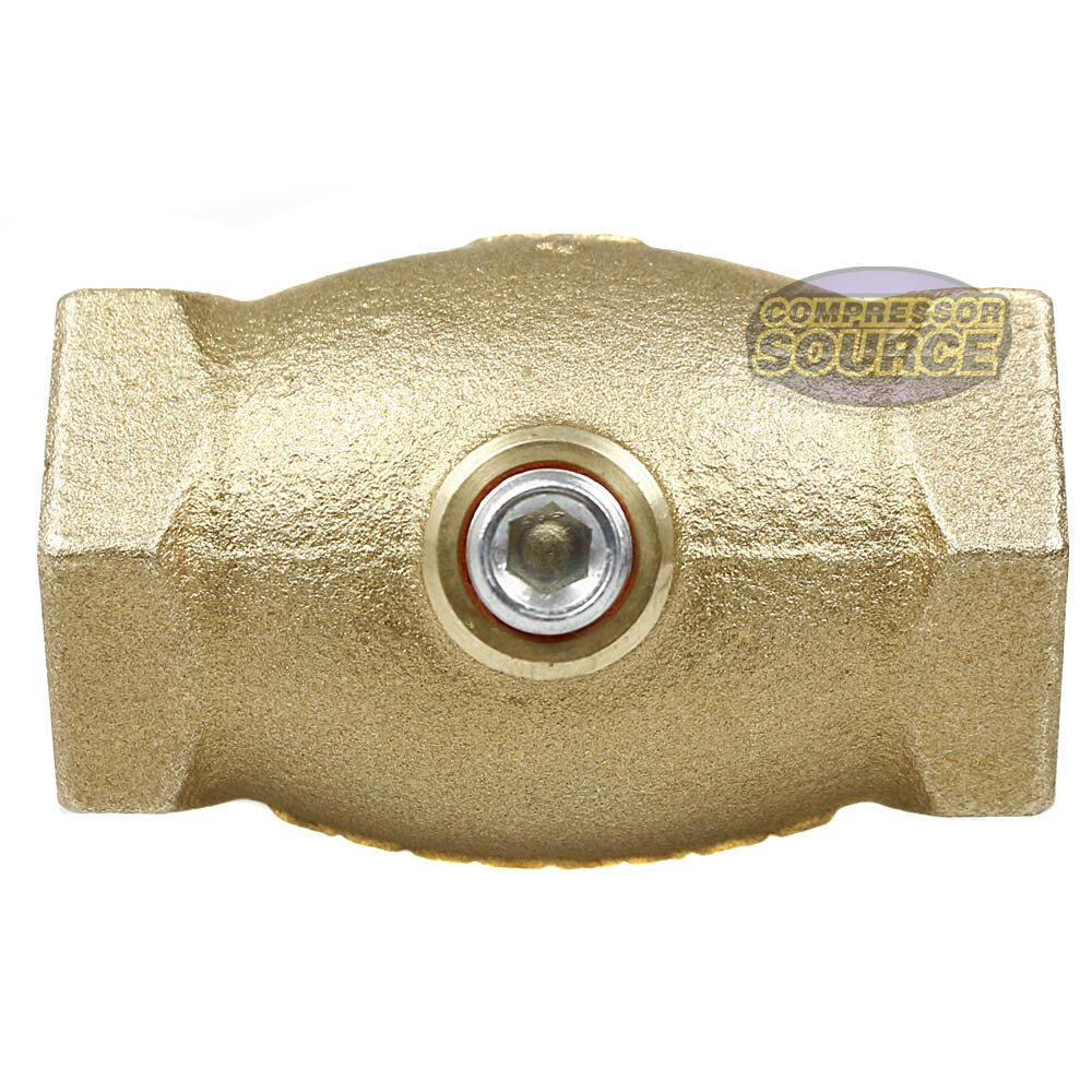 3/4" NPT In Line Horizontal Check Valve Air Compressor Solid Cast Brass WOG GV75