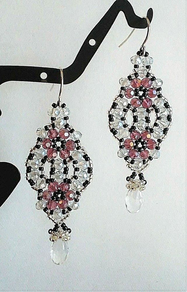 Handmade Amethyst Luster Chandelier Earrings