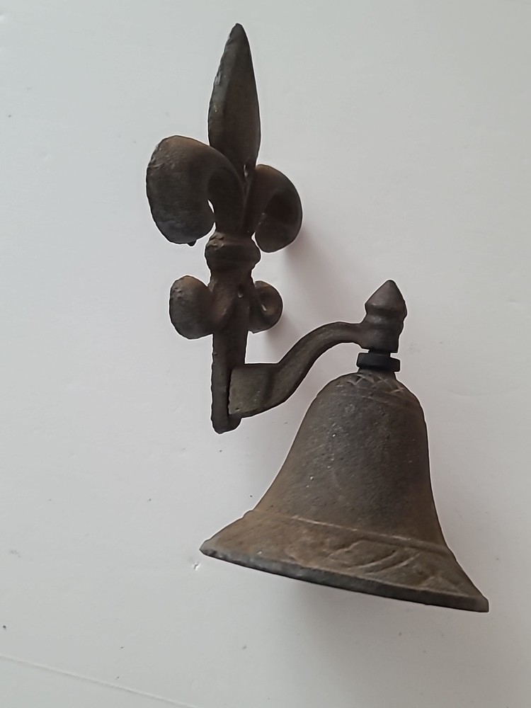 Vintage Heavy Cast Iron Bell Wall Mount