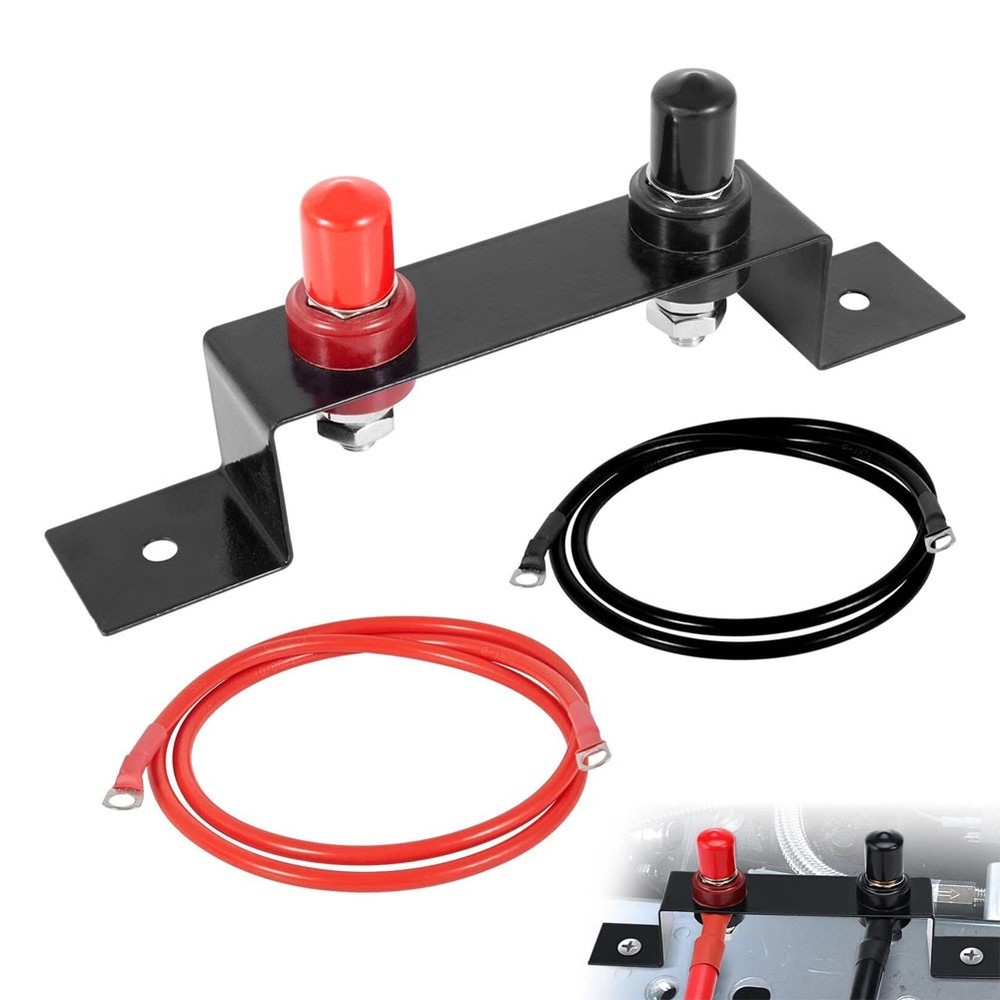 Battery Jump Post Relocation Kit Remote Battery Terminals Charging Post Bracket