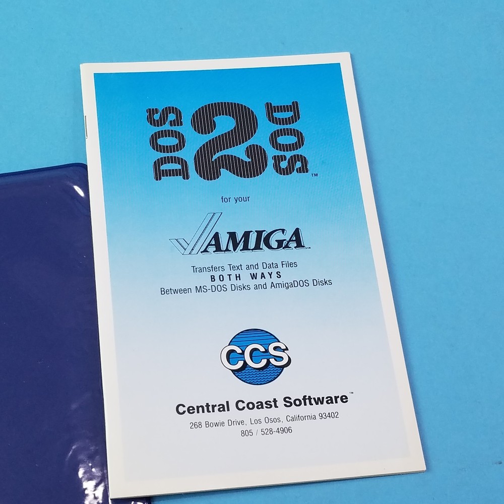 DOS‑2‑DOS Amiga File Transfer Utility – Disk + Original Manual – MS‑DOS + Atari