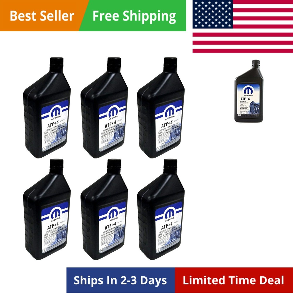 68218057AB ATF+4 Automatic Transmission Fluid, 1 Quart 6 Pack