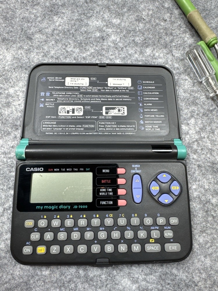 Vintage Casio My Magic Diary JD-7000 Tested/Works