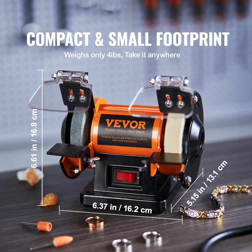 Bench Buffer Polisher, Bench Buffer Grinder Polishing & Buffing Machine for Meta