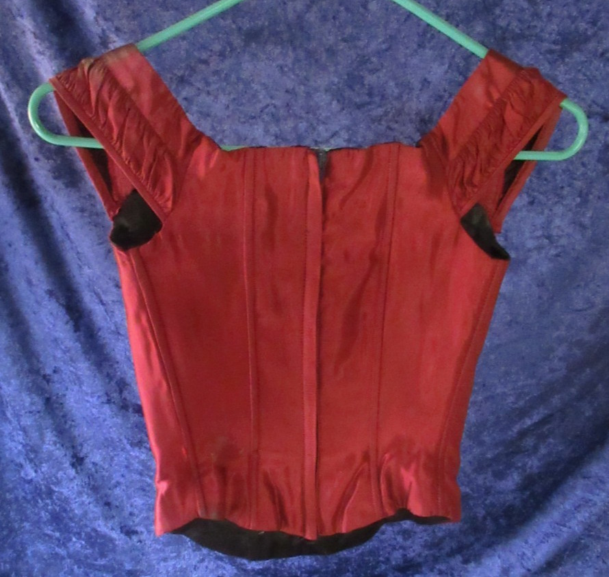 MARVELS SCARLET WITCH ELIZABETH OLSEN RUBY RED BUSTIER & SIGNED PHOTO W COA"S
