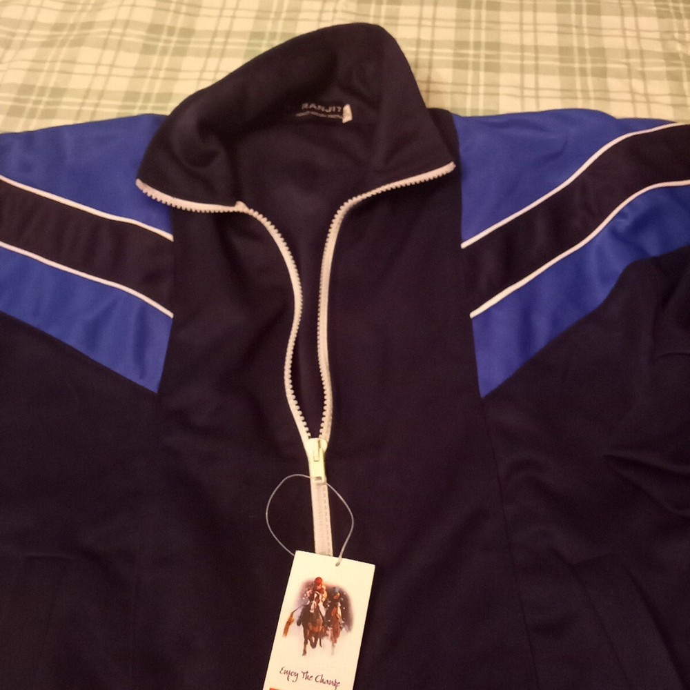 New Ranjit Zip Size 34 Tracksuit Jacket Blue