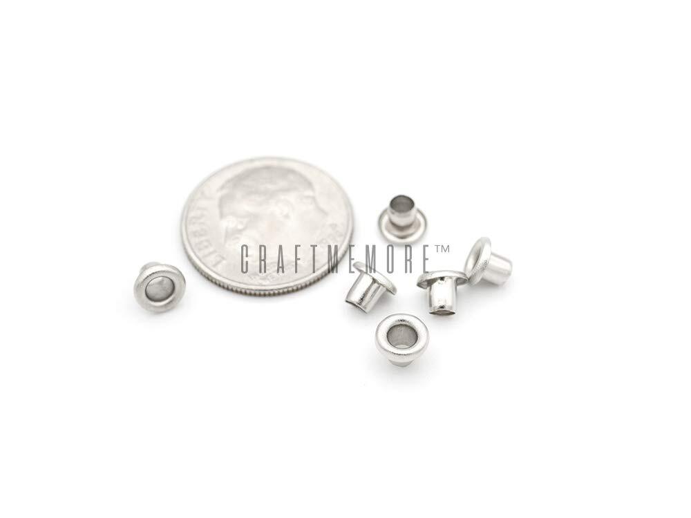 2MM Hole 200PCS Tiny Grommets Eyelets Self Backing for Bead Cores Clothes Lea...