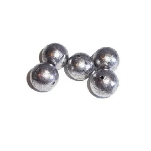 5 x DRILLED BULLET LEAD WEIGHTS 1.5oz