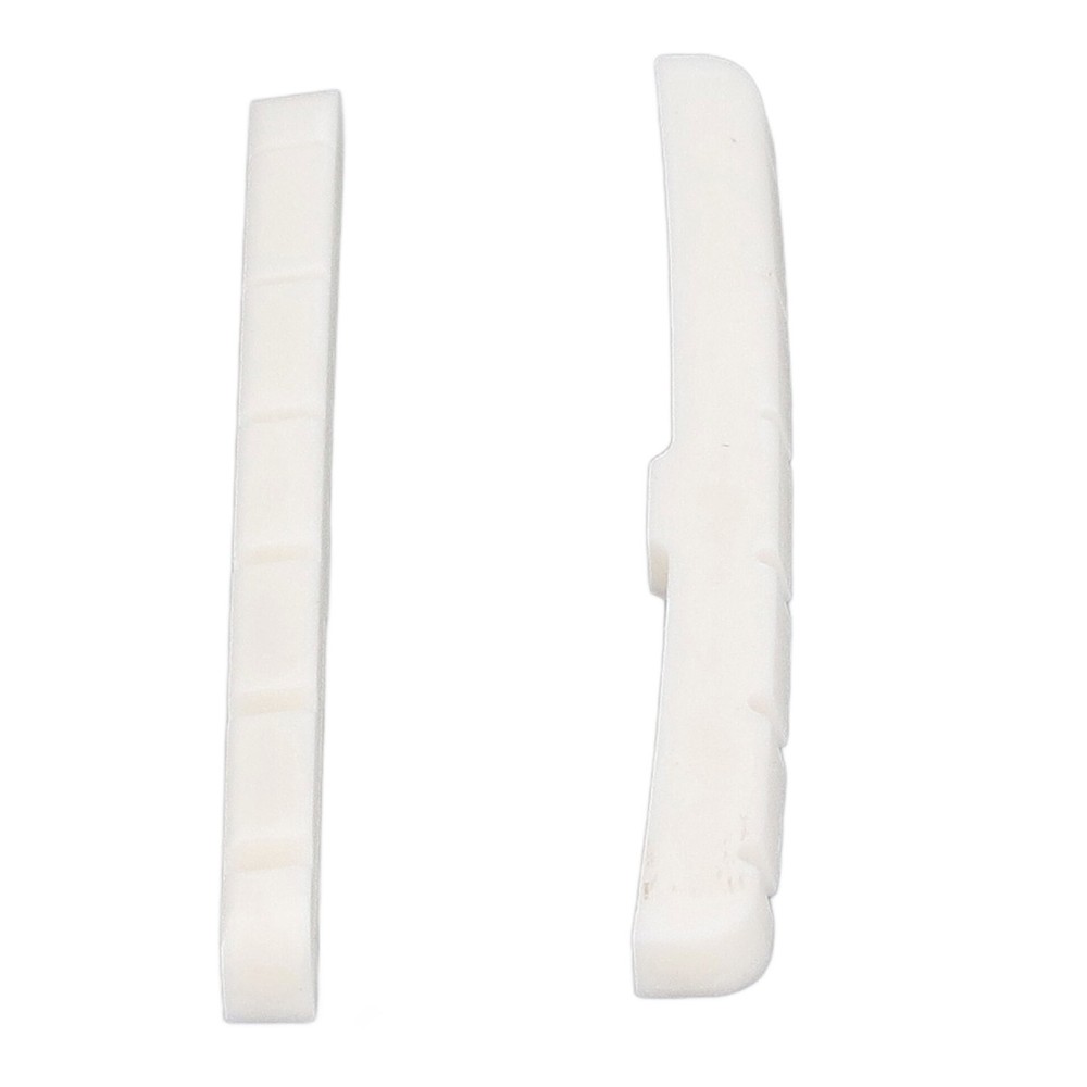 3Pcs 6 String Guitar Nut Flat Bottom Slotted Bone Guitar Nut Replacement For