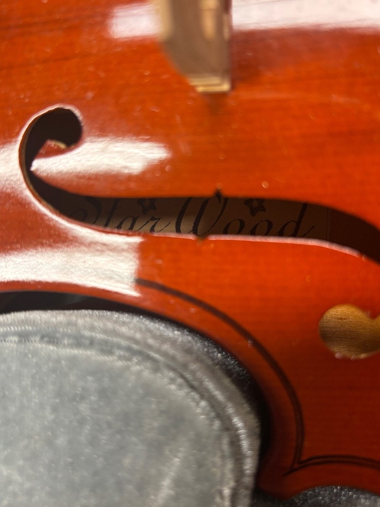 STAR WOOD VIOLIN WITH CASE