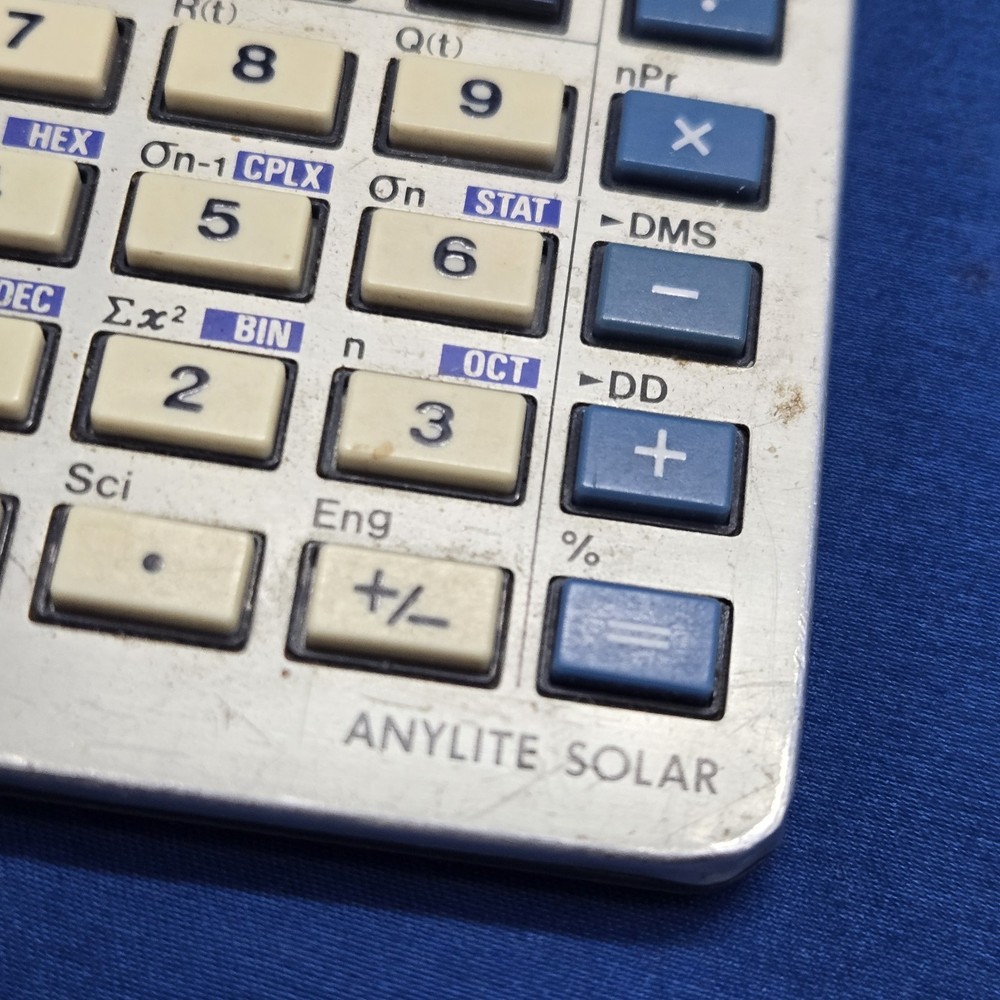 vintage solar calculator Lot 2 TI-36 Sharp EL 326L Retro Office Basic Math