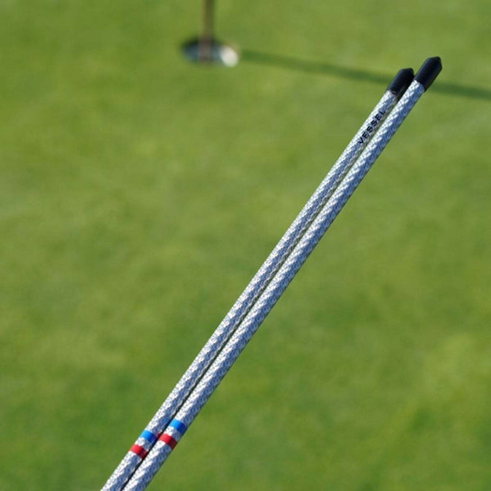 AUTHENTIC Vessel Golf Carbon Fiber Alignment Stick 36inch Silver 2 Set Training