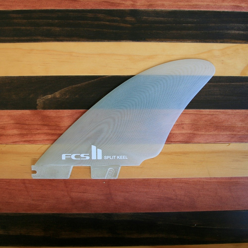 NEW FCS II Split Keel Quad Fin Set - Medium Clear