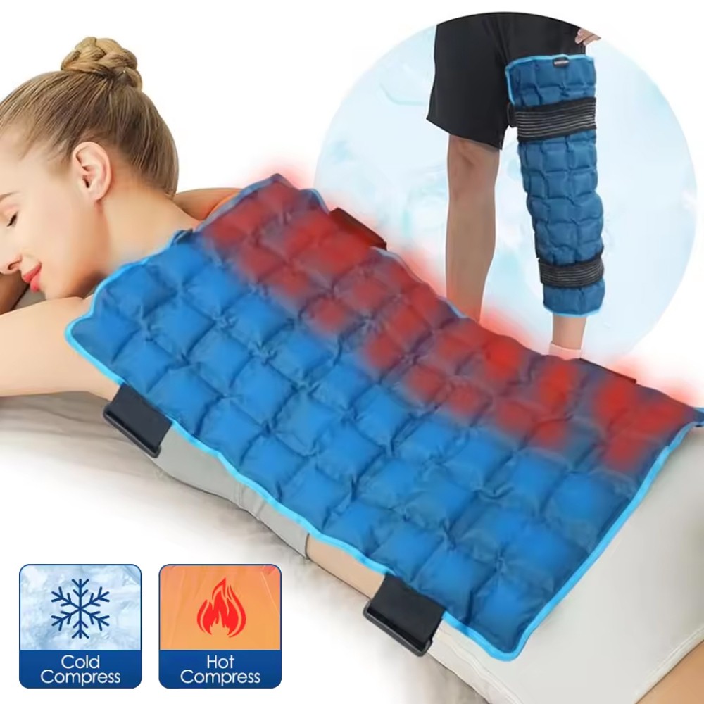 Large Ice Pack for Back - Ice Packs for Injuries Reusable, Cold & Hot Pack Wrap