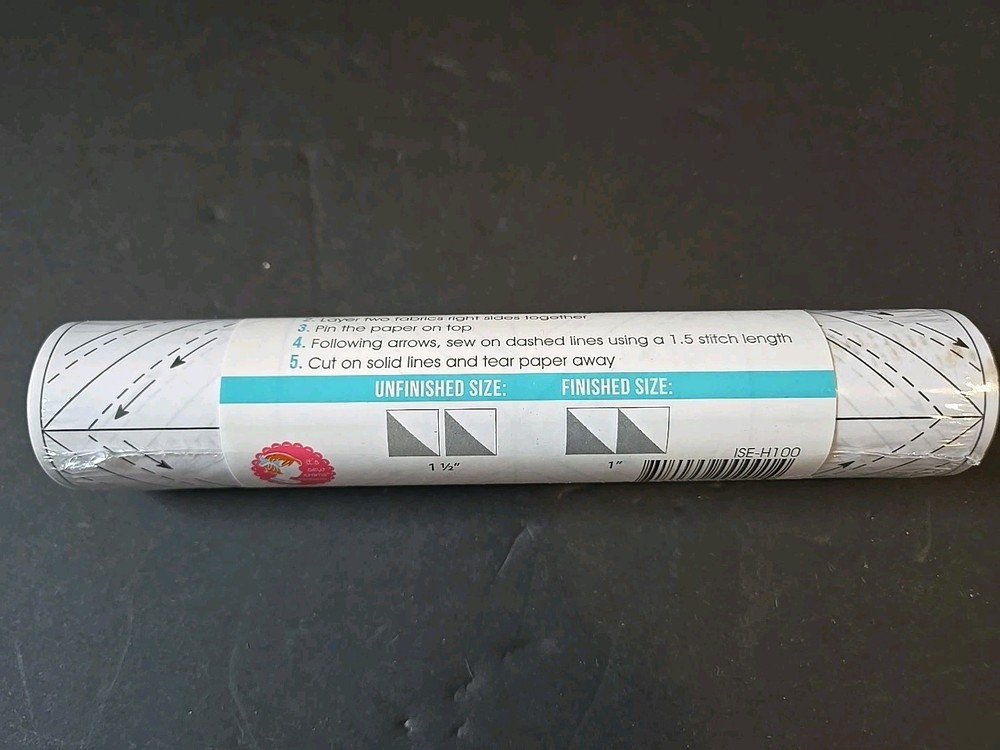 Triangles on a Roll 1200 Half Square Triangle Blocks 1" Finished Square H100