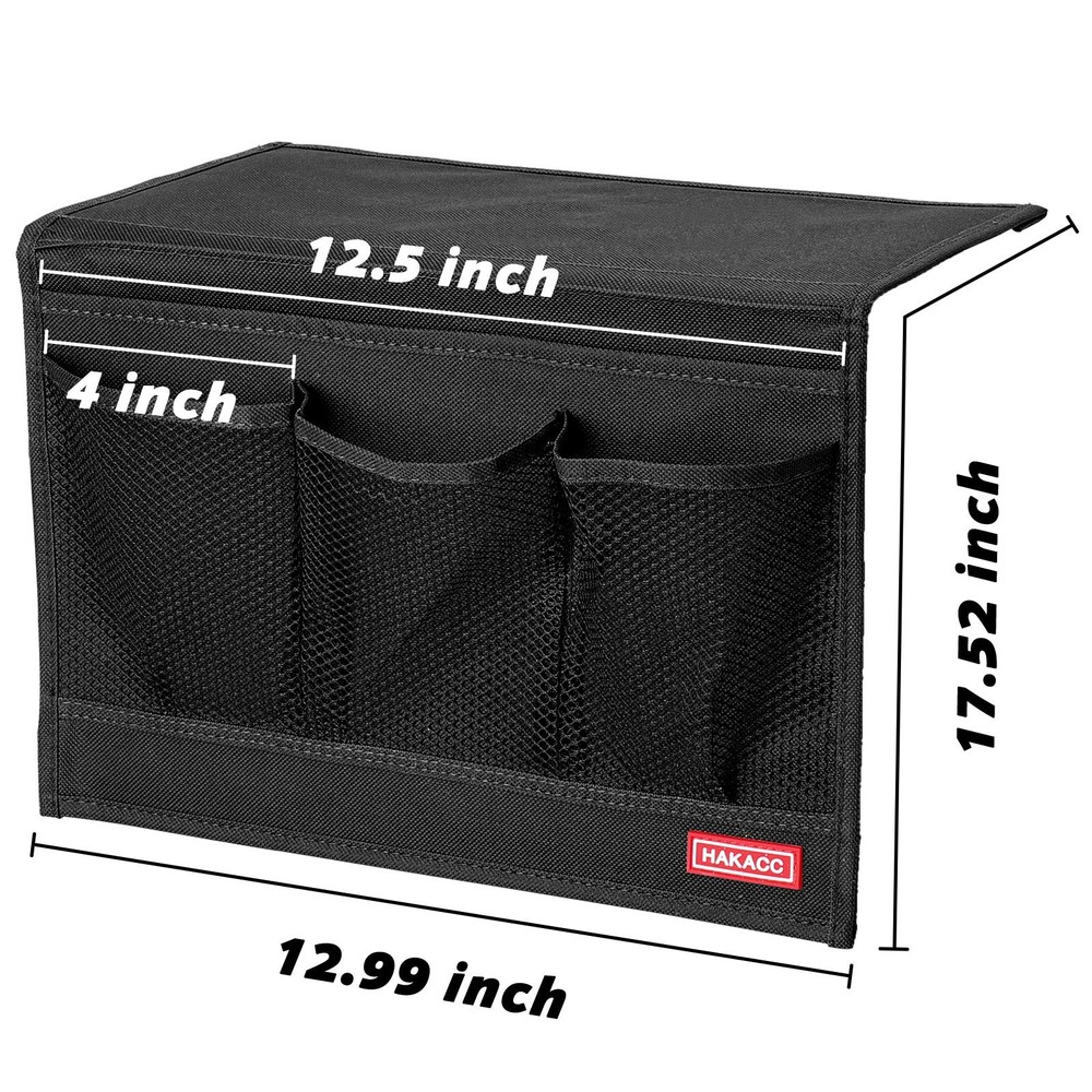 Hakacc Bedside Storage Organizer With Pocketsbedside Caddy,remote Con
