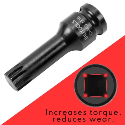 8-Piece Impact XZN Triple Square Xzn Triple Square Spline Bit Socket Set