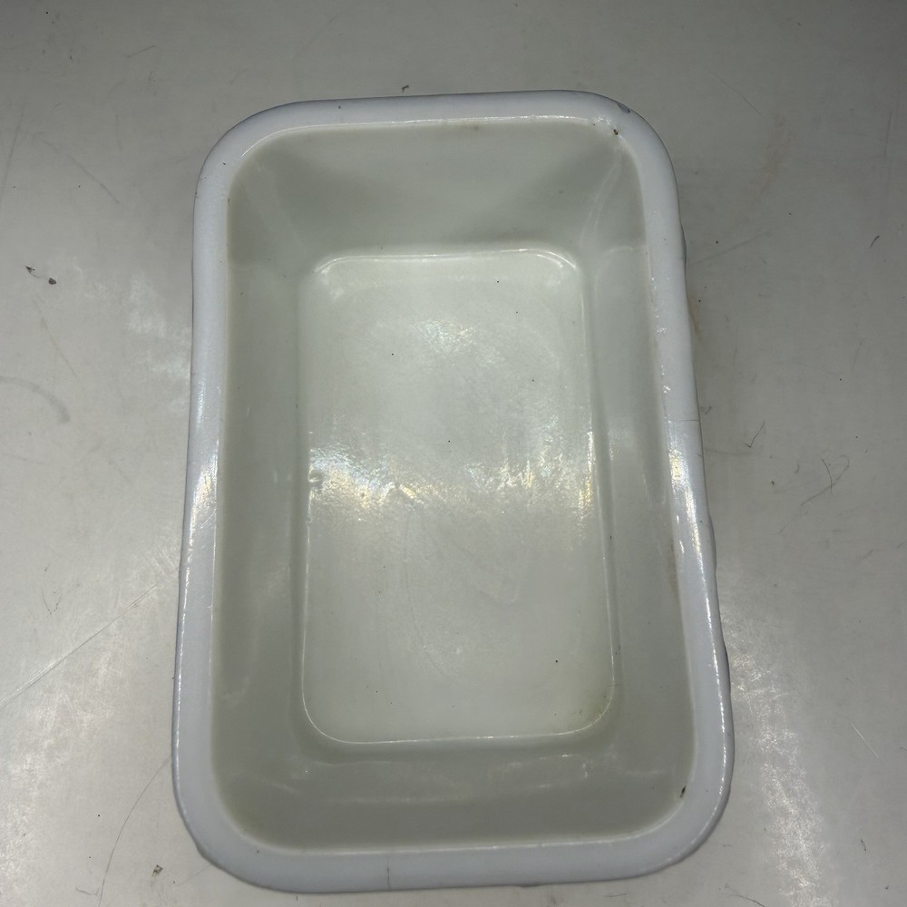 Antique Dithridge Milk Glass Vanity Dish