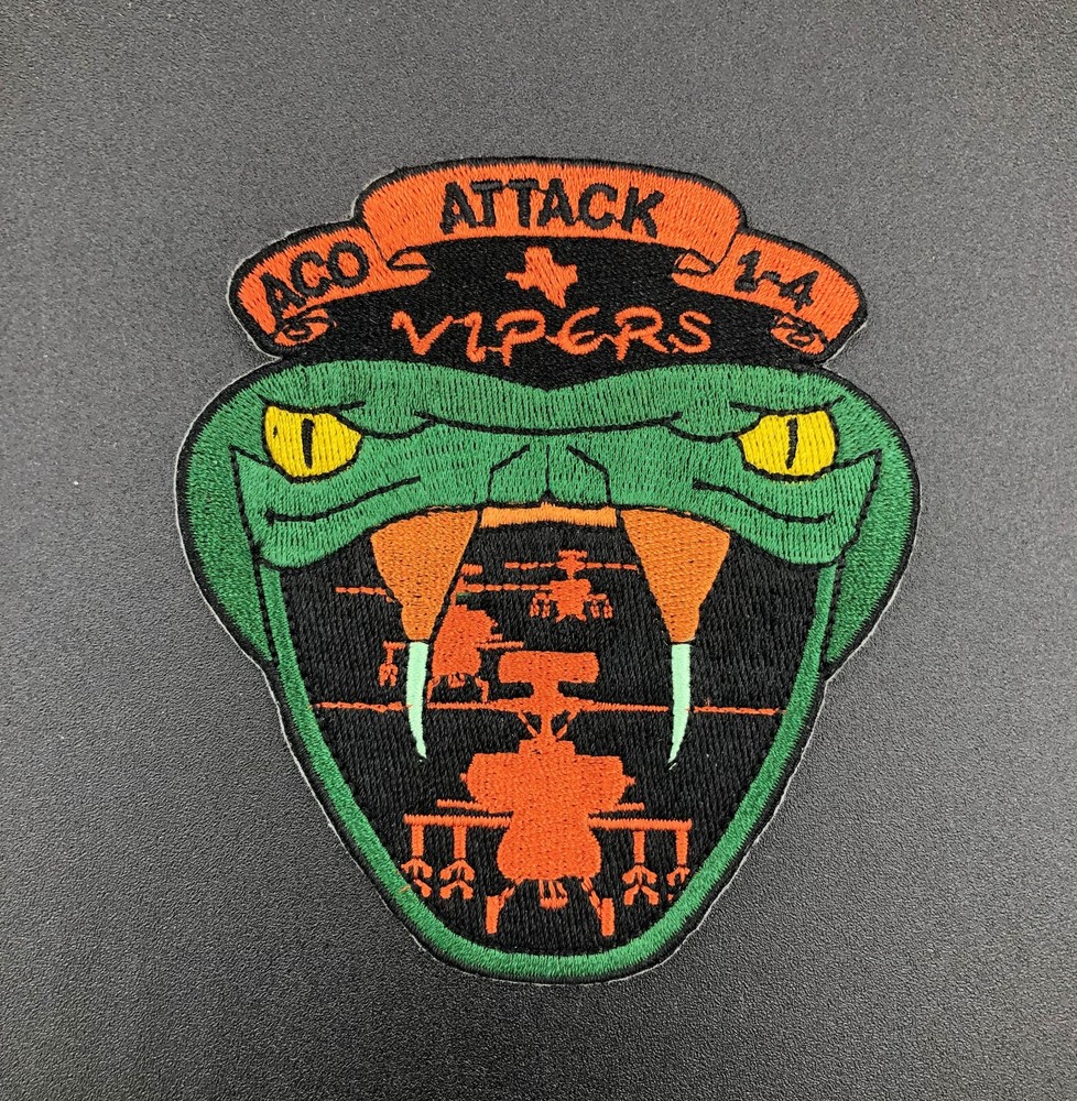 A Co 1-4 Vipers Attack Apache Army Aviation Patch OEF OIF