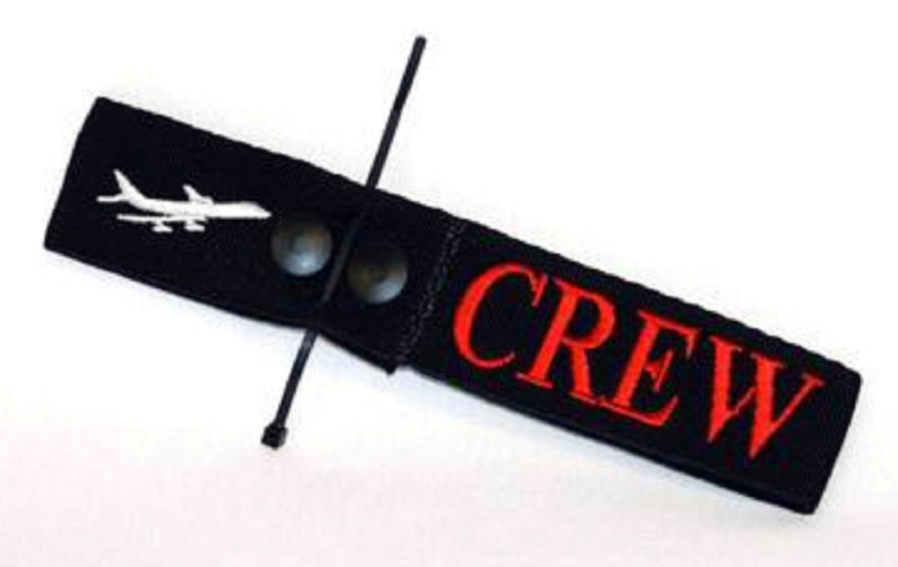 CREW TAG, EMBROIDERED ON CANVAS
