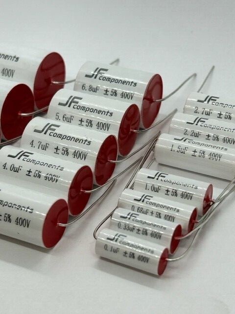   JFcomponents 2.2uF 400V MKP Metallized Poly Capacitor for crossover. 