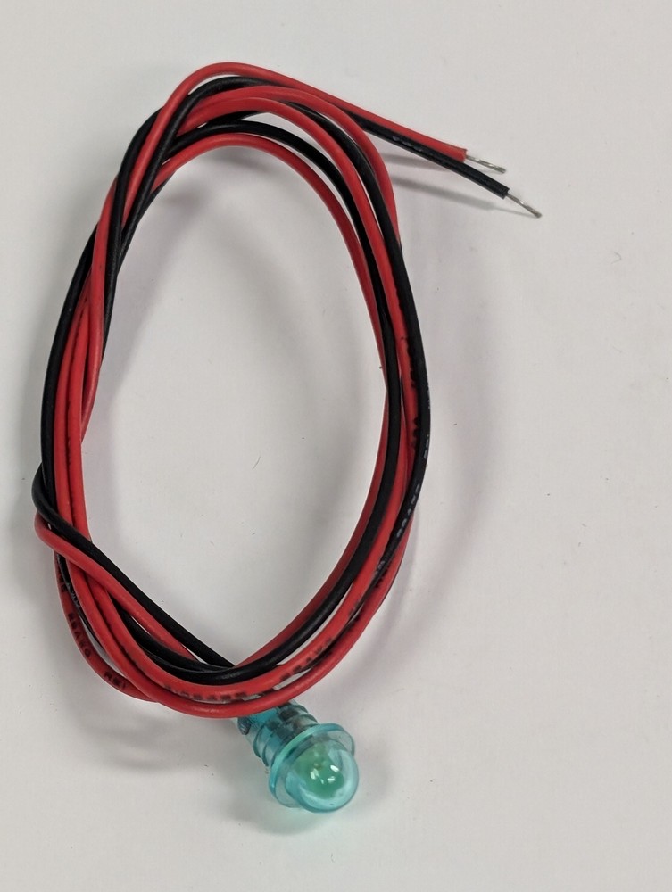 PRE-WIRED GREEN LED IN PLASTIC MOUNTING 3VDC