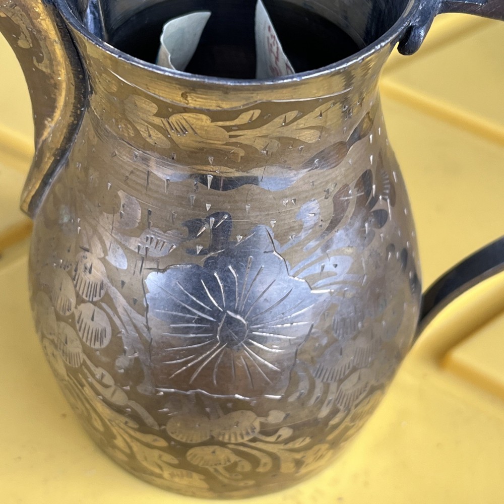 Middle Eastern Dallah Coffee Pot W/ Arabic Script Paper “ Original One”