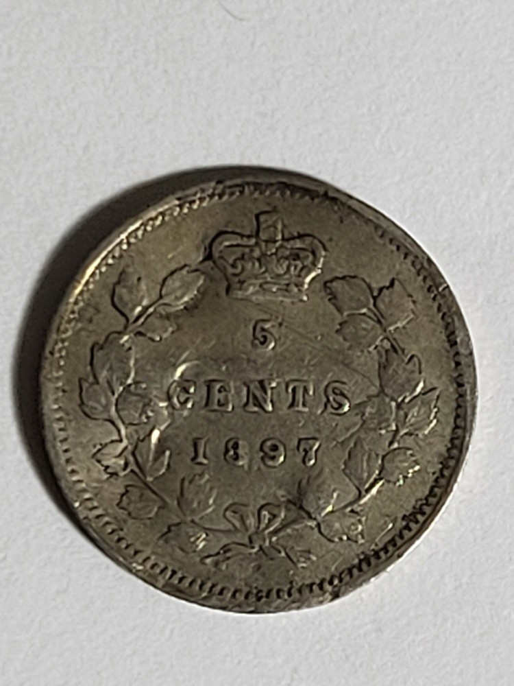 Canada 1897 VF Silver 5 cent