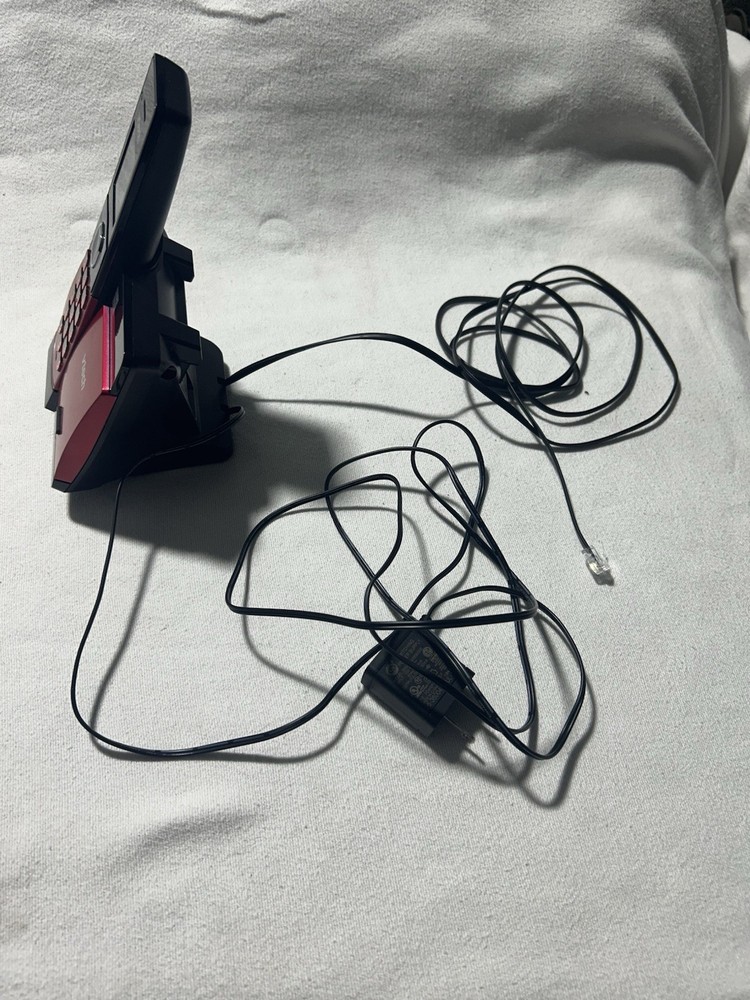 VTech Cordless Phone w/ Base Red Black Home Phone System Untested