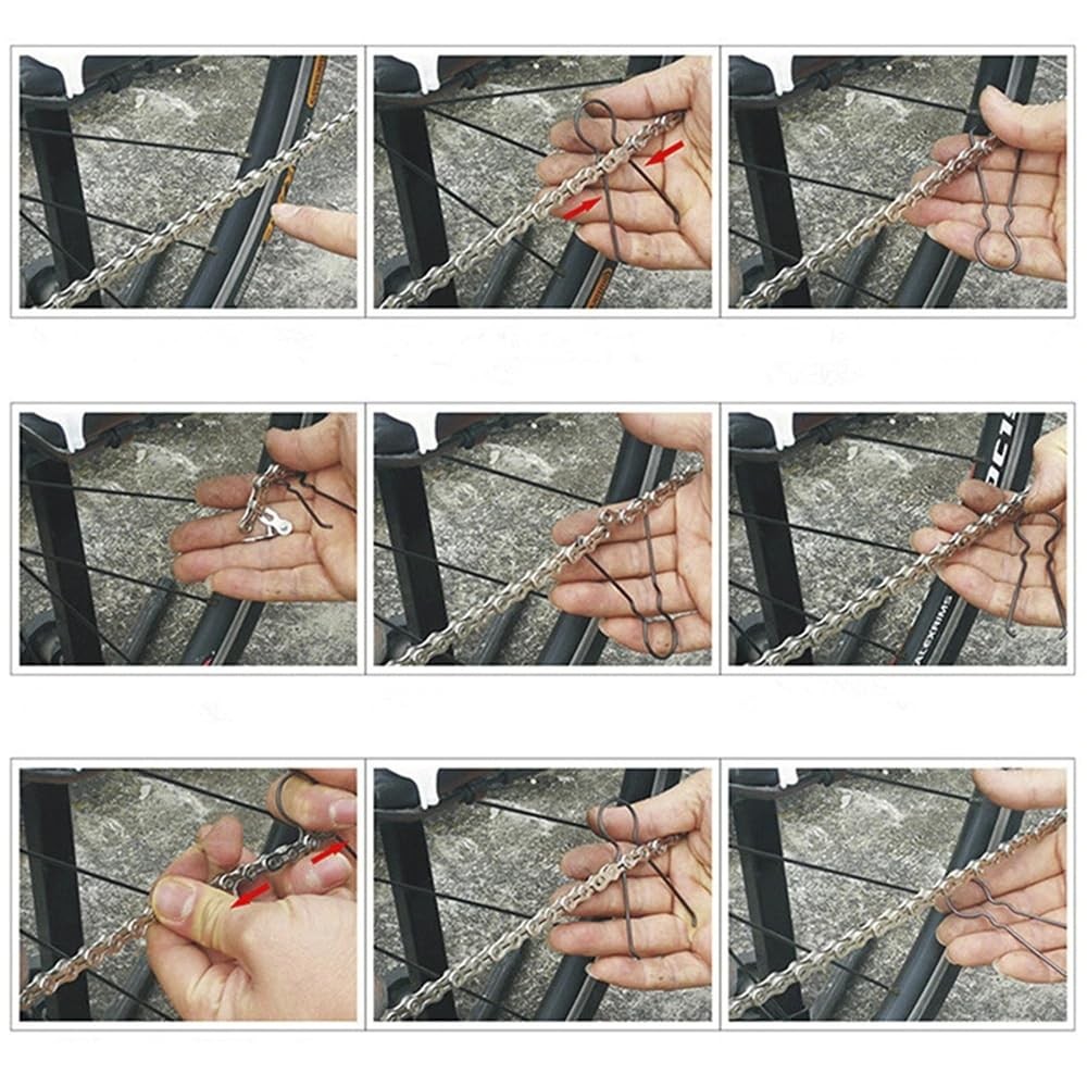 4 Pack Bicycle Chain Link Hook Master Hooks Quick Maintenance Repair Tool Kit