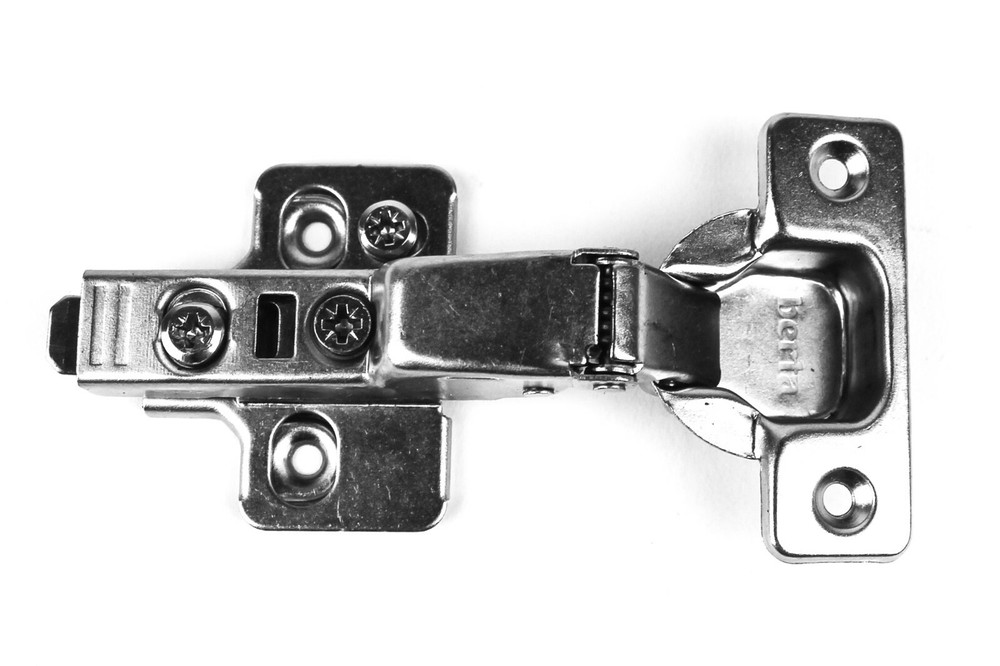 (10 Pieces) Half Overlay Soft Closing Frameless Cabinet Hinges with Screws