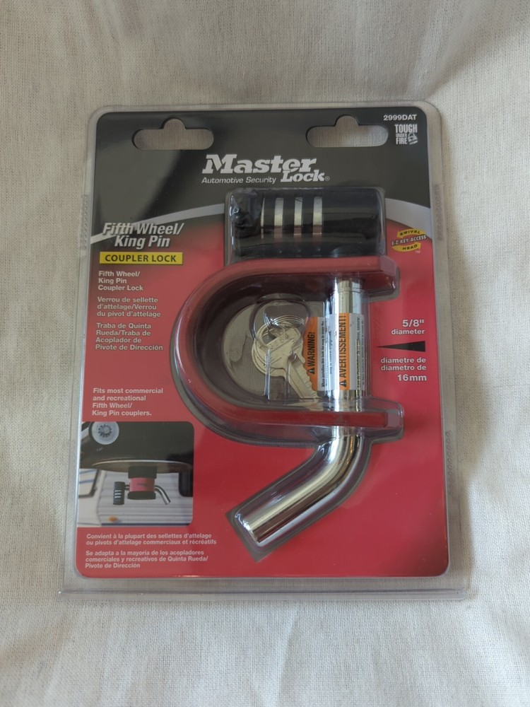Master Lock Fifth Wheel/King Pin Coupler Latch & Receiver Lock -- 2999DAT