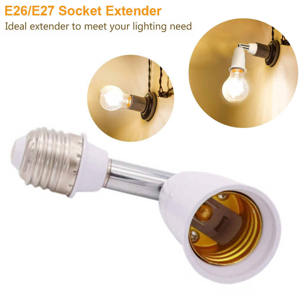 E26/E27 Light Converter Socket Extender Adjustable Vertical 90°Horizontal 360°