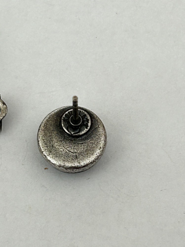 Gorgeous Signed Native America Sterling Silver Earrings Desk
