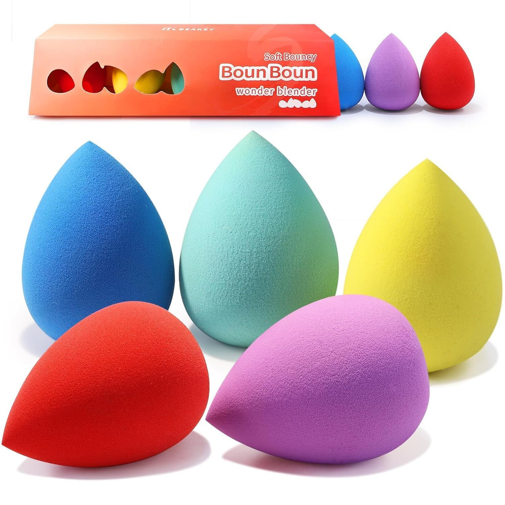 Makeup Sponge Set 5 Pack Micro Porous Low Absorption Soft Latex Free Foundation